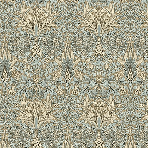 Free Spirit Fabrics William Morris Merton Aqua Snakehead Cotton Fabric By Yard - Picture 1 of 1