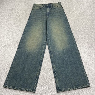 Cotton On Mens Size 28x32 Super Baggy Jean Y2K Washed Blue Relaxed Fit Denim NWT
