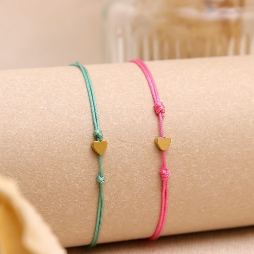 Valentinstag Gold Herz passende Paare Armbänder Set für Frauen, Pinky Promis - Bild 4 von 7