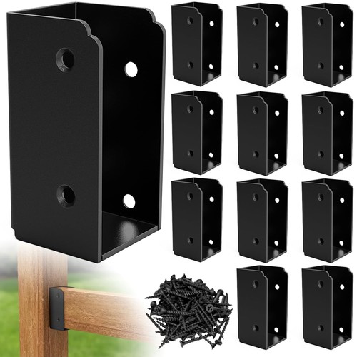 ForoGore 12 Stück 2”x 4” Edelstahl Terrassengeländer Halterungen parallel, schwarz - Bild 1 von 7