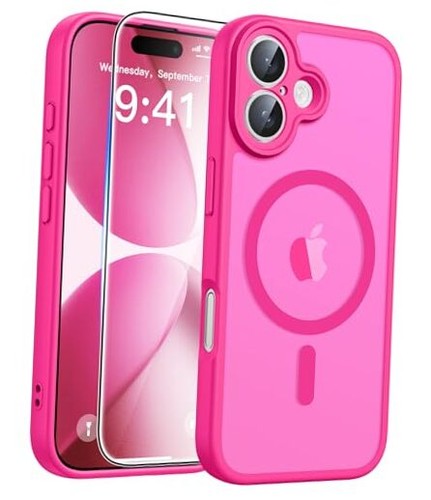  Für iPhone 17 Handyhülle: Magnetisch Transluzent iPhone 17 (6,3 Zoll) Hot Pink - Bild 1 von 7