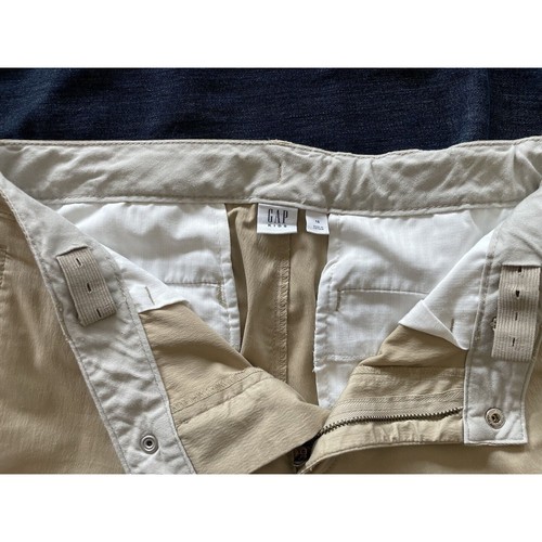 Gap Boys Tech Khaki Tan Pants 16 adj Waist uniform - Picture 6 of 7