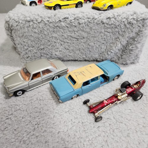Corgi Die Cast Cars Vintage  Lot of 7 Mercedes Lincoln Whizzwheels Dragster Ford - Picture 3 of 24