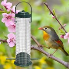 Transparent Tube Bird Feeder Plastic Hanging Style With Grids For Birds