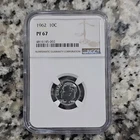 90% SILVER 1962 Roosevelt Dime Silver Proof NGC PF67 Uncirculated  10C
