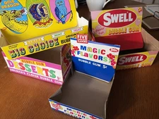 Four Original Vintage 1960’s-70’s Bubble Gum Boxes Swell Philadelphia Chewing !