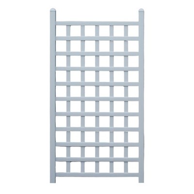 Dura-Trel Country Garden 35 x 66 Inch Vinyl Outdoor Garden Patio Trellis, White