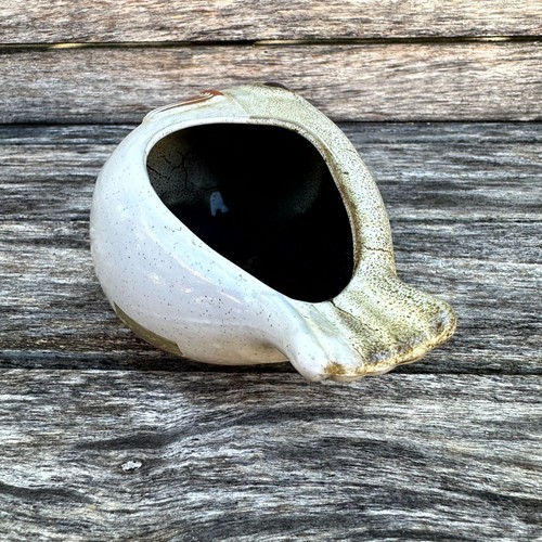 Vintage Japanese Ceramic Puffer Fish Sake Flask Server Set Mid-Century Decor 2Pc - Picture 12 of 15