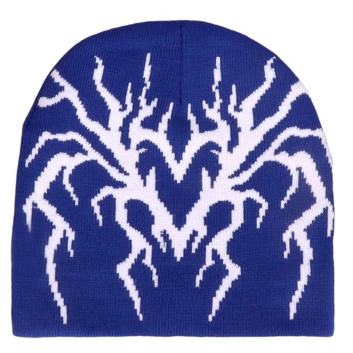Year2000 Brown recluse Heart Jacquard Knit Hat Hip Hop Cap Acrylic Fabric Unisex - Picture 5 of 14