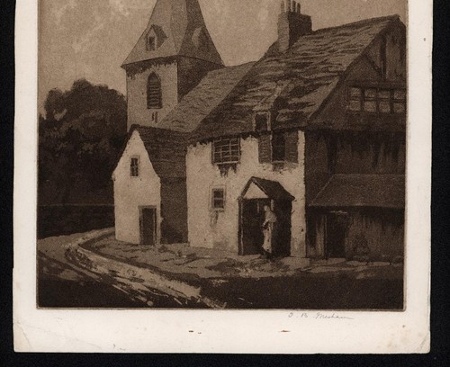 Signed Aquatint Etching - Isabel Beatrice Mesham - Bury Near Pulborough Sussex - Picture 5 of 6