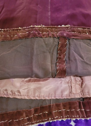 Vintage 70s Handmade Purple Faded Velvet Gown Sz L/XL Formal Prom Drag Boho - Picture 14 of 15