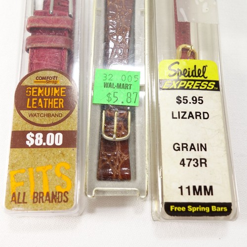 Mixed Lot Of 5 Vintage Metal & Genuine Leather Replacement Watchbands NOS - Picture 5 of 7