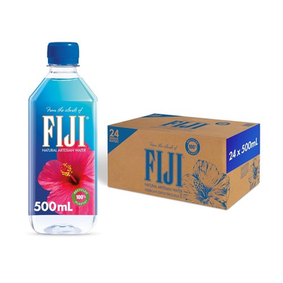 #ad FIJI Natural Artesian Bottled Water 500mL 16.9 Fl Ounce Pack of 24 100% Na $16.20