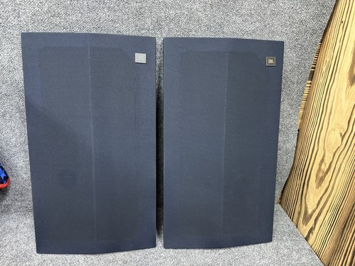 ⭐️ PAIR of Original JBL Decade L36 BLUE Speaker Grill Frames W/ Badges ⭐️