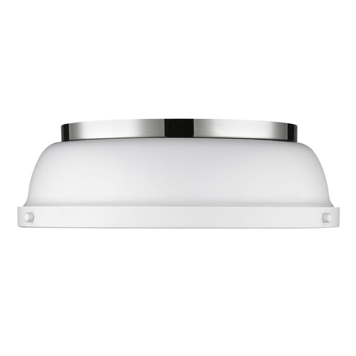 Golden Lighting 3602-14 Duncan 14"W Flush Mount Ceiling Fixture - Pewter / Matte - Bild 5 von 12
