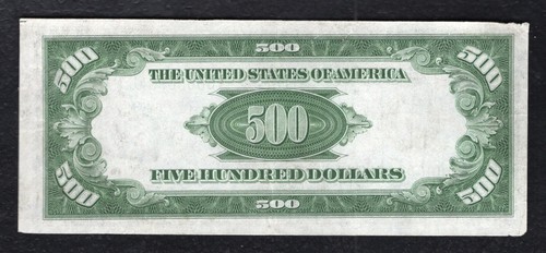 FR. 2201-J 1934 $500 FRN FEDERAL RESERVE NOTE KANSAS CITY, MO ABOUT UNCIRCULATED - Picture 2 of 2