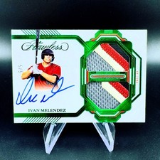 IVAN MELENDEZ 2023 Panini Flawless Baseball AUTO/GU 4 COLOR PATCH #5/5
