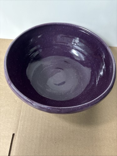 "Cuenco Bybee Pottery púrpura de 9,5""" - Imagen 4 de 4