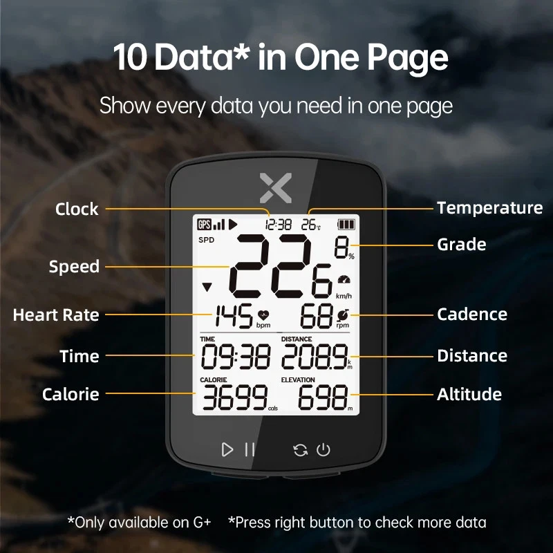 Cycling Computer Wireless Speedometer Bluetooth Tracker Waterproof Bike Odometer - Image 4 of 4