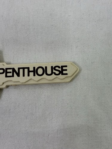 Vintage Plastic PEnthouse Magazine Knife Key Chain Three Keys Logo Cut-zit - Picture 3 of 6