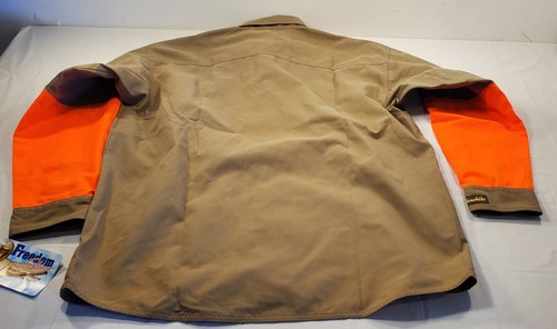 Gamehide Herren Langarm Upland Field Shooting Shirt - hellbraun/blaze orange Neu mit Etikett - Bild 9 von 10