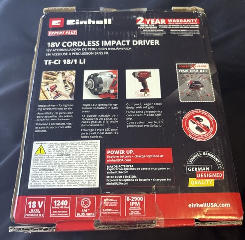Einhell TE-CI 18 LiN Power X-Change Impact Driver 18V Bare Unit EINTECI18LIN - Picture 3 of 3