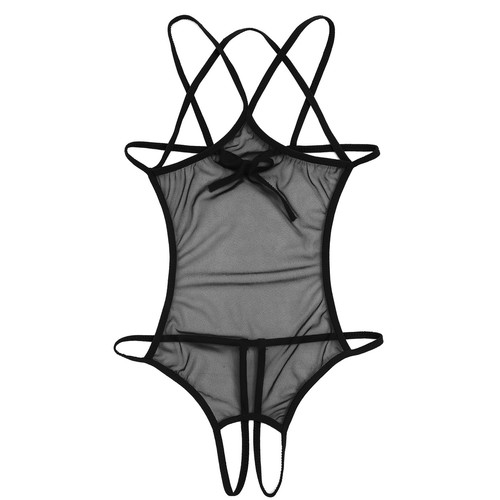 Damen Nachtwäsche Schlafanzug Dessous Offener Jumpsuit Stringbody Overall Sexy - Picture 94 of 102