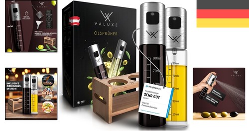 Stylisches Ölsprüher-Set aus Borosilikatglas - Effizientes Kochen neu definiert - Bild 2 von 10