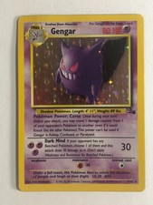 Pokemon TCG Fossil Set Holographic Gengar 5/62 Light/Moderately Played 