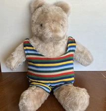 18" B.B. Bear Basic Brown Bear Plush Stuffed Animal Toy In Swimsuit Vintage