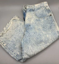 Gitano Express Vtg 80s Acid Wash 3/4 Jeans High Rise Denim Women 7/8