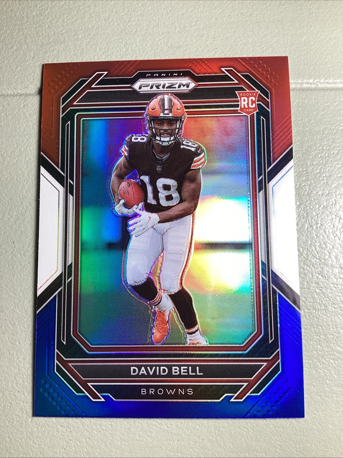 2022 Panini Prizm David Bell RC Browns red white blue #334