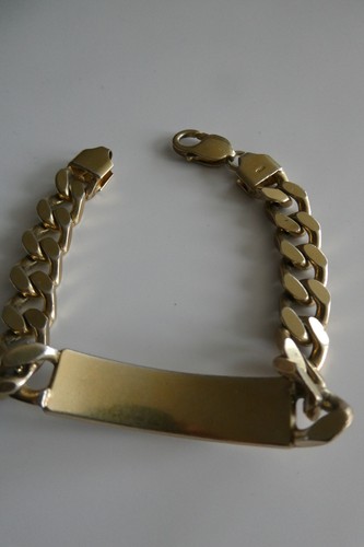 A929-925er Silber Panzer Armband Vergoldet Lg 21 cm Breit 11,3 mm Gew 47,5 Gramm - Bild 7 von 7