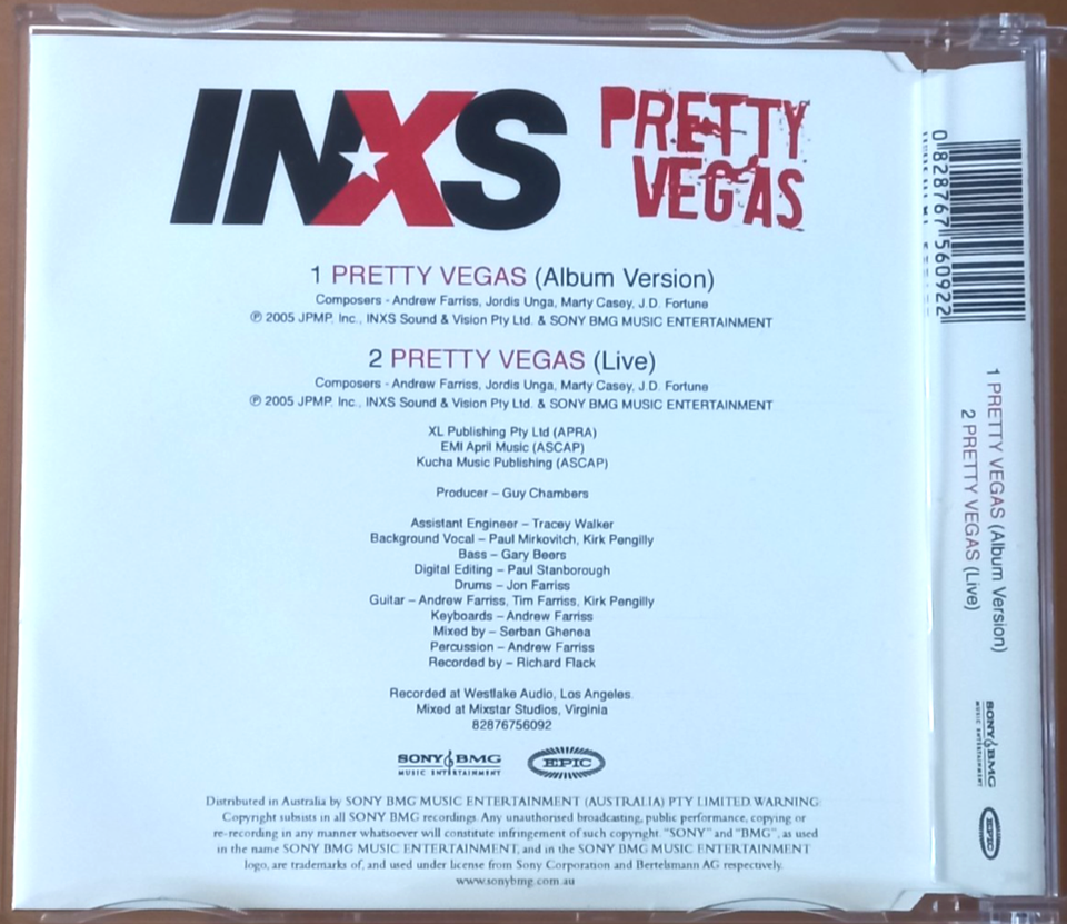 INXS PRETTY VEGAS AUSTRALIAN 2 TRACK CD SINGLE | eBay Australia