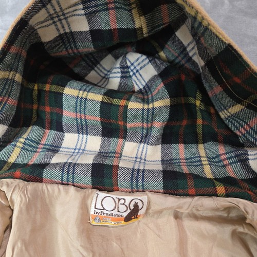 Vintage Pendleton Lobo Hooded Full Zip Wool Jacket Tan See Measurements *Flaws - Picture 8 of 15