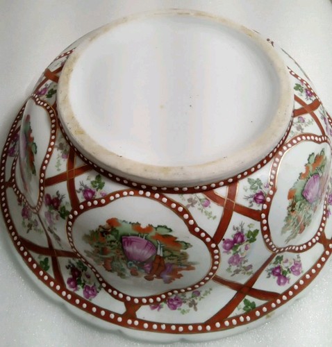 Markenlos 15" breit X3" hohe Waschschüssel mit Hof Paar kein Krug - Bild 5 von 9