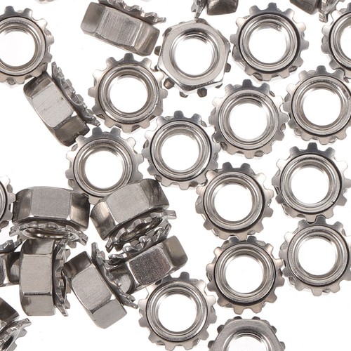 50 Pcs Stainless Steel Screw Cap Locking Thread Nuts Hexagonal - Bild 6 von 12