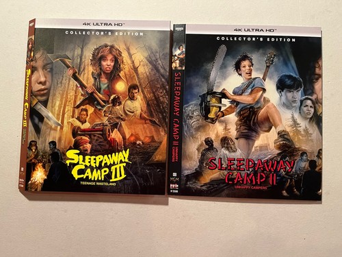 Sleepaway Camp 2 & 3 4K Ultra HD Alt. Slipcovers Scream Factory NO DISCS