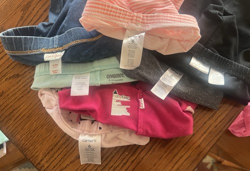 Baby Girl Sz 6-9 Mo Jeans, Leggings, Shorts Package Of 25 - Picture 11 of 12