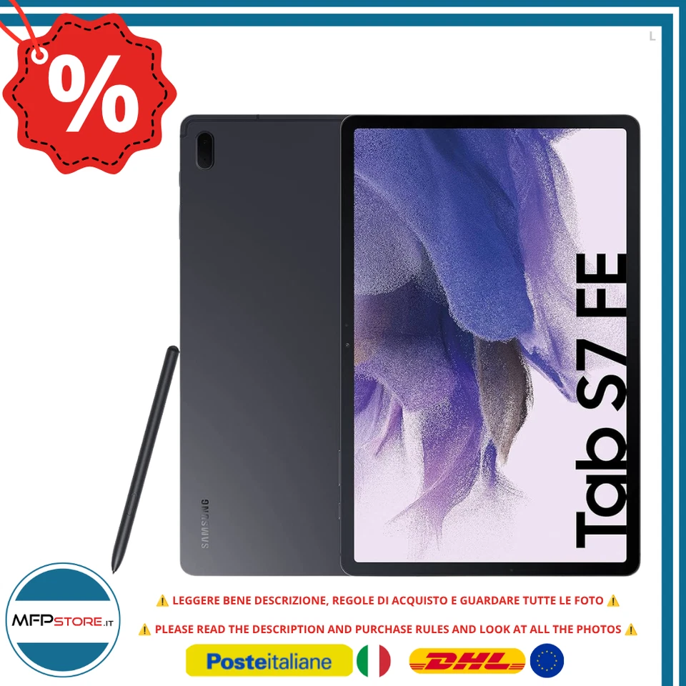Samsung Galaxy Tab S7 FE · 64GB · Wi-Fi, foto 1 di 5