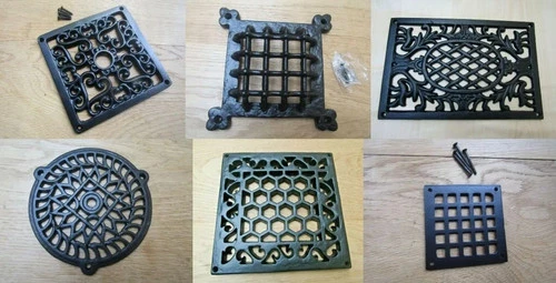 Rustic vintage old cast iron antique style Ventilation Grille Wall Air Vent BLK