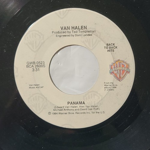 Van Halen ~ Hot For Teacher/ Panama ~ Warner Back To Back Hits VG+ 45 RPM Record - Picture 4 of 4