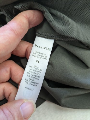 Athleta Womens Athletic SoHo Skort Size 26 Featherweight Stretch Olive Green NWT - Picture 9 of 15