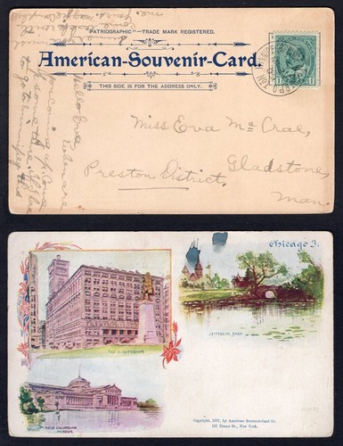 Kanada WINNIPEG & PRINZ ALBERT RPO auf Chicago Postkarte nach Gladston