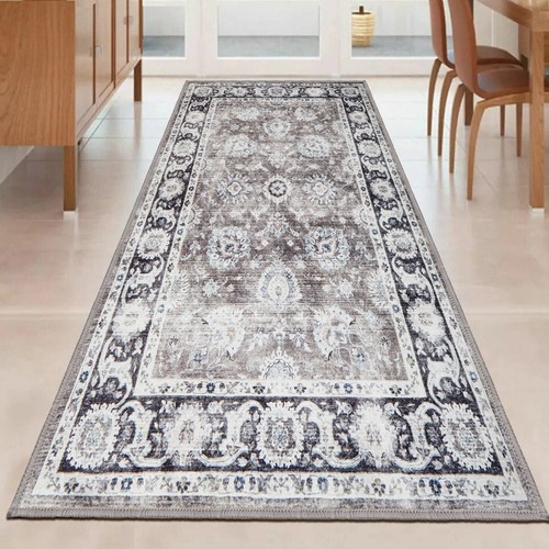 Vintage Runner Rug Non Slip Long Hallway Living Room Rugs Carpet Floor Door Mats - Picture 112 of 133
