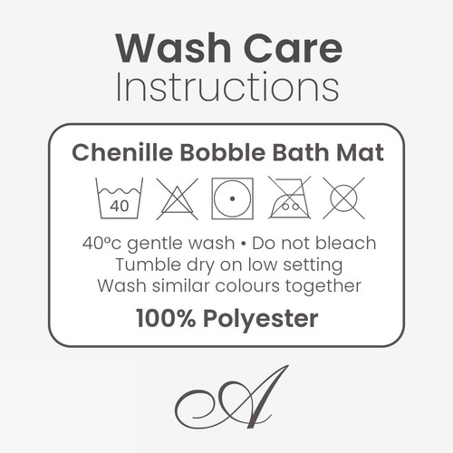 Chenille Bobble Bath Mat Non Slip - 100% Microfibre Easy Care Supersoft Bath Rug - Picture 9 of 90