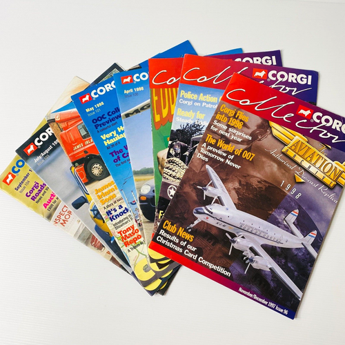 Corgi Collector x 8 Magazines 1997 - 1998 Toy Cars Die-cast Vehicles Vintage