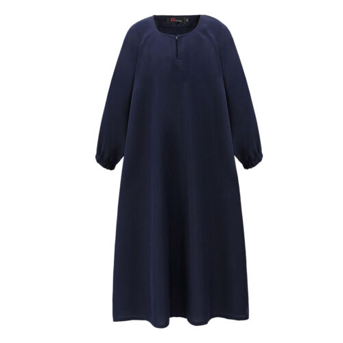 Girls Maxi School Dress Kids Long Sleeve Holiday Abaya Top Islamic Jilbab - Picture 9 of 20