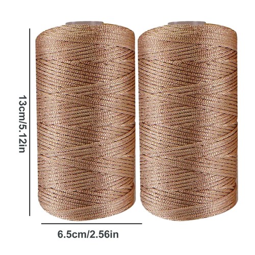2pcs Nylon Crochet Yarn Cord Thin Ice Cotton Thread Handmade DIY Craft Yarn - Picture 4 of 22