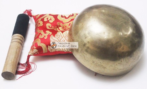7" Tibetan Plain Singing Bowl set - Handmade 7 Metal Singing Bowl - Imagen 4 de 5